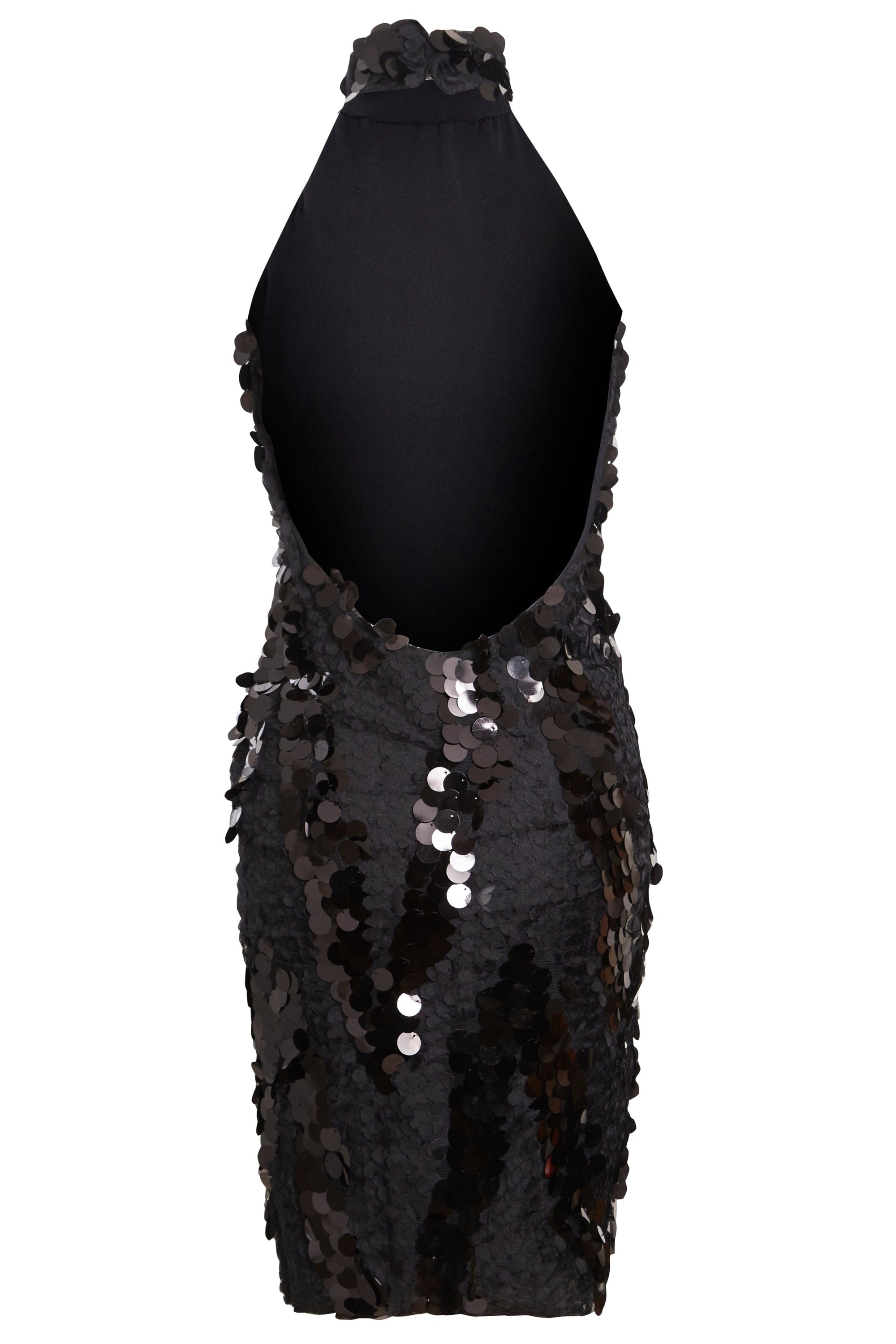Sparkly black mini dress from Blush Athena, featuring a fitted design and shimmering embellishments, perfect for evening wear.