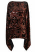 Sparkly brown tie-back top from Blush Athena, featuring a stylish dress with shimmering details and a back tie design.