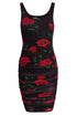 Blush Athena ruched bodycon mini dress in black, featuring a fitted silhouette and elegant design, perfect for evening wear.