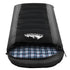 Ozdingo Weisshorn single black sleeping bag with thermal insulation, suitable for camping and hiking in cold weather down to -20°C