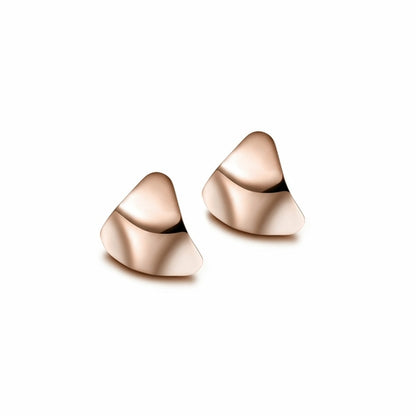 Silver curved triangle earrings by Lavender Phoebe, featuring sleek geometric design and polished finish, jewelry and watches collection