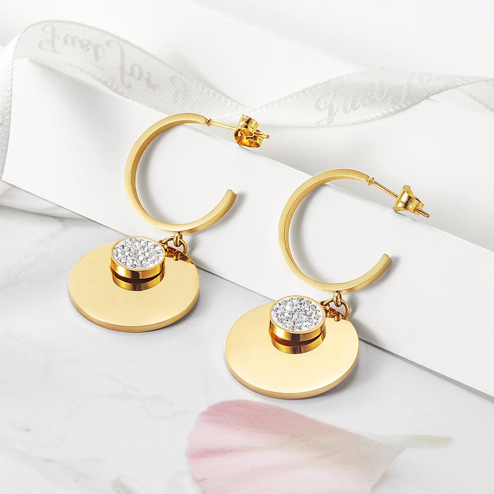 Lavender Phoebe double round dangle CZ earrings with sparkling cubic zirconia stones, jewelry and accessories.