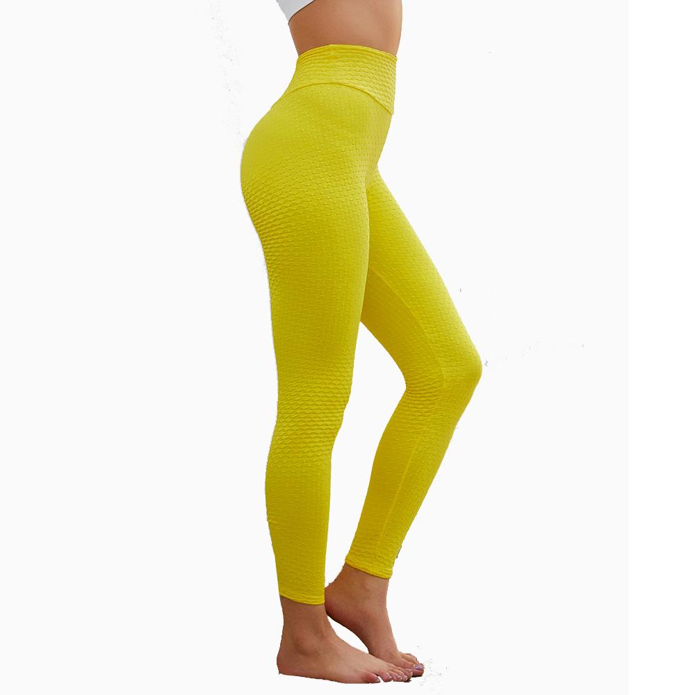 Bright yellow women’s yoga and fitness leggings from Amethyst Hera, designed for activewear, gym, running, and yoga workouts.