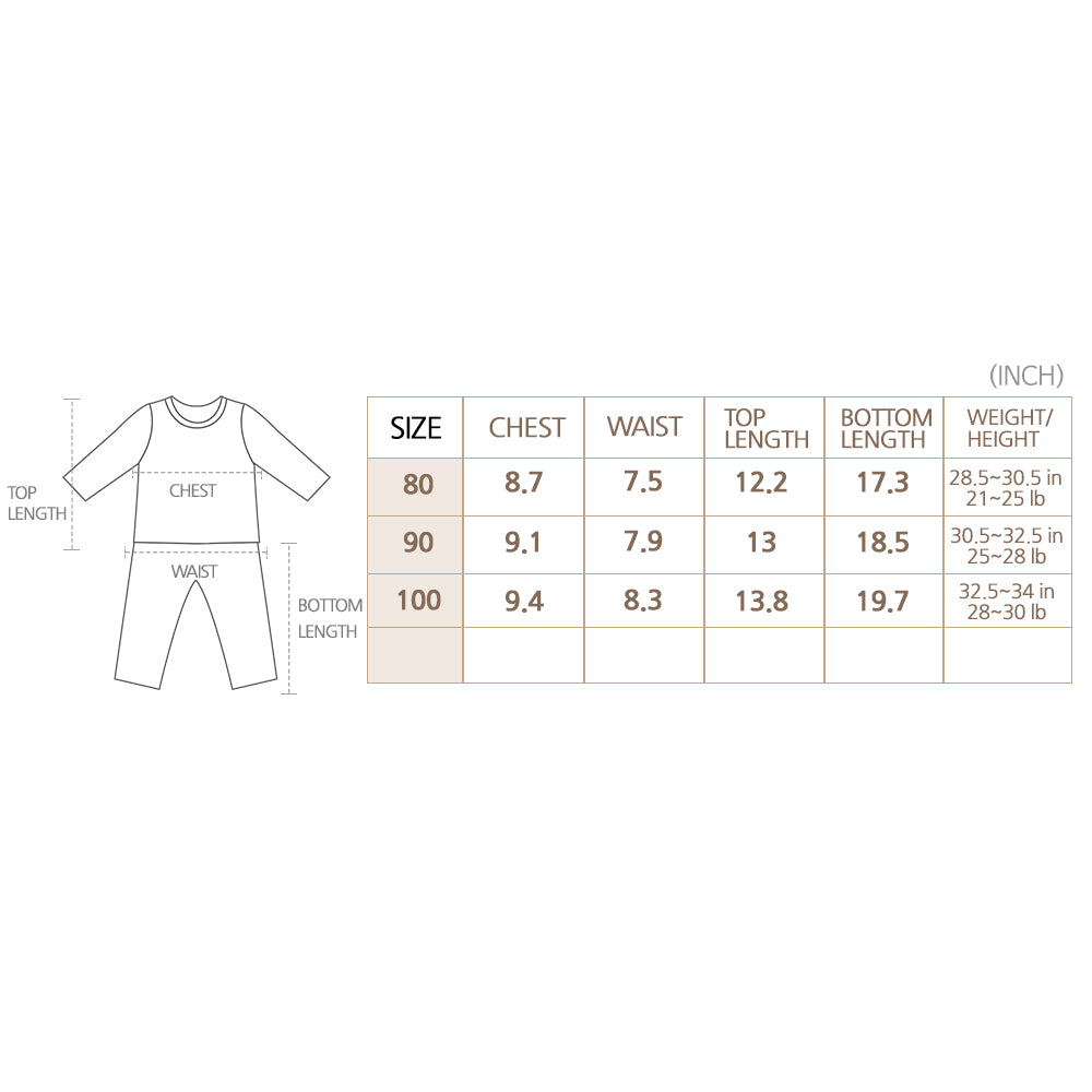 Organic cotton baby toddler pajama set by Amber Erebus, featuring high-tension flat seams and soft, comfortable fabric.