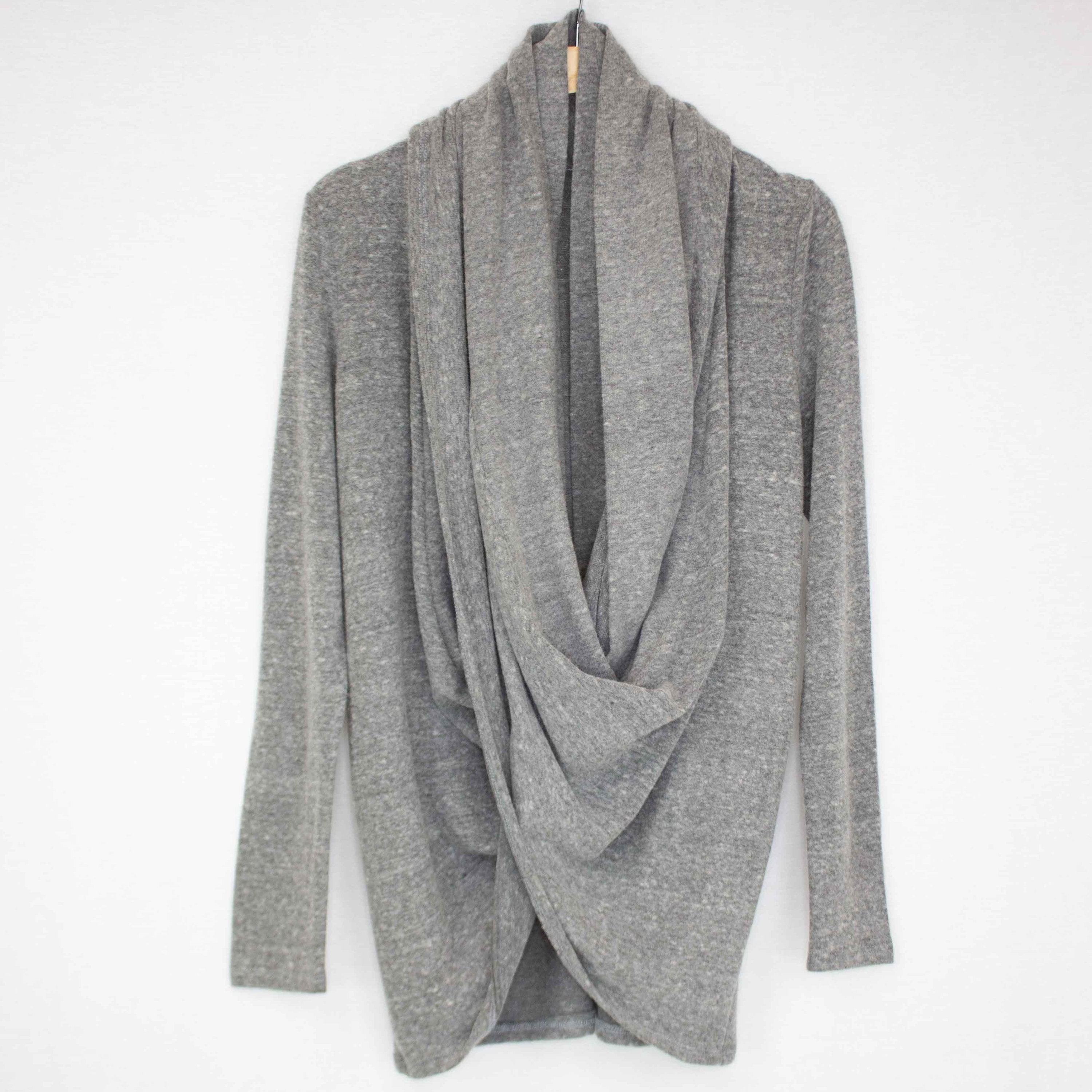 Yellow Hera Twist Front Long Sleeve Cardigan, stylish jacket with a twist front design and long sleeves, perfect for casual wear.