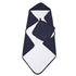 Lavender Charlie Midnight Moon bamboo hooded towel and washcloth set for kids and babies, soft and absorbent, with moon-themed design.