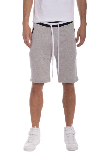Grey Lime Milo Brandon French Terry Shorts with elastic waistband and relaxed fit, perfect for casual wear.