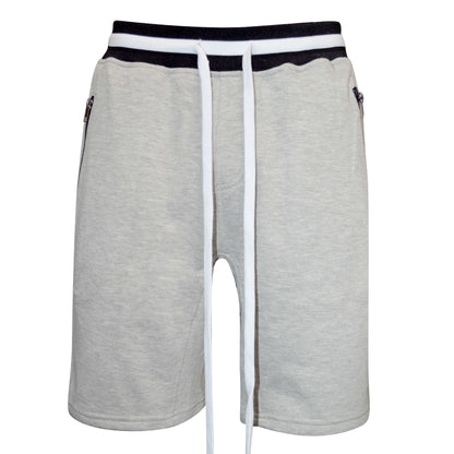 Lime Milo Brandon French Terry Shorts in gray laid flat, showing soft fabric and casual style, perfect for comfortable summer wear.
