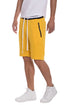 Yellow Lime Milo French Terry Shorts with elastic waistband, casual fit, and soft fabric, displayed on a plain background.