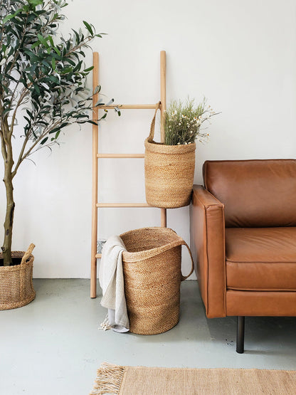 Start2Finish wall hanging basket with woven design, ideal for decorative or storage use in home interiors.