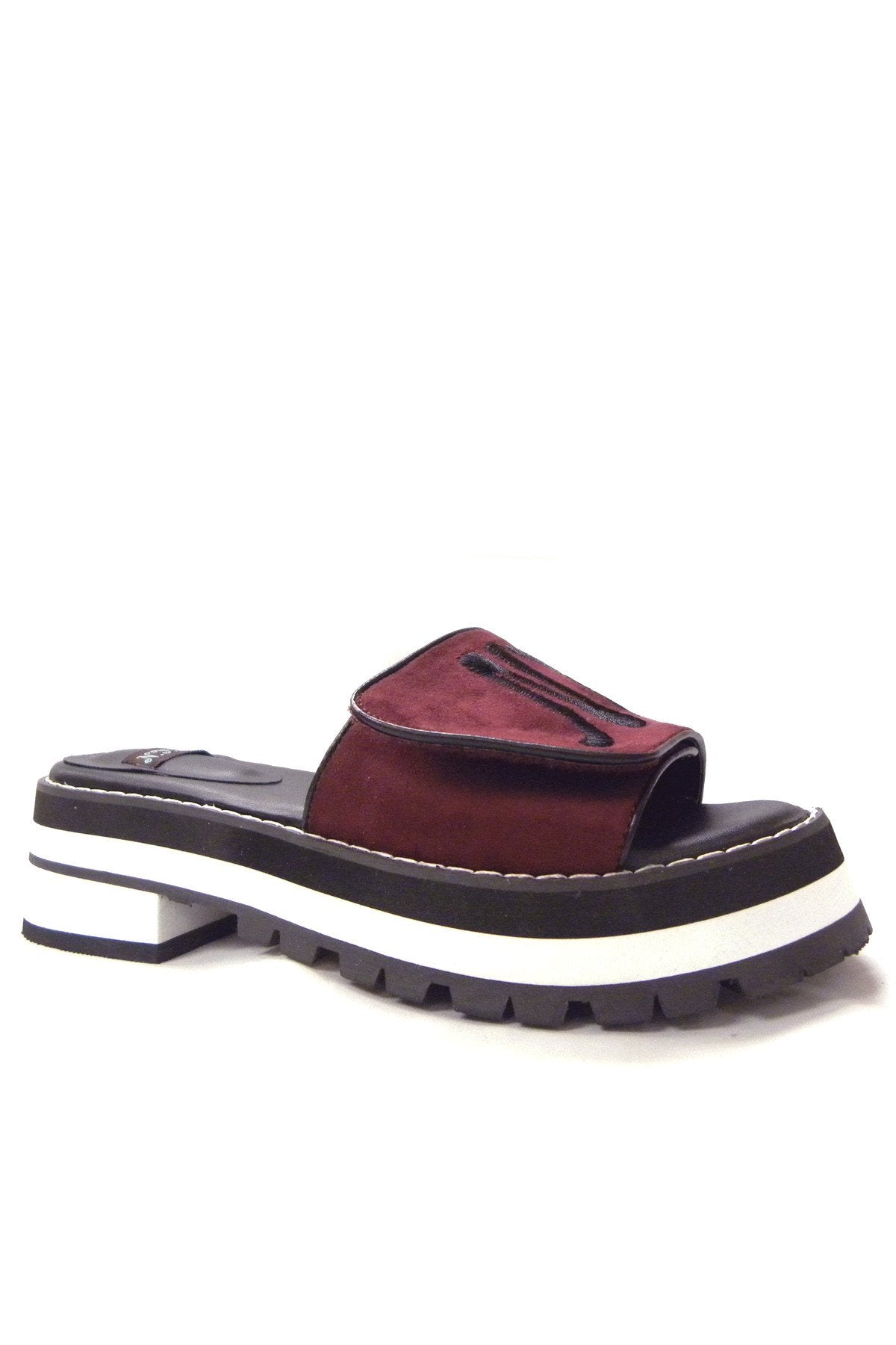Azure Ophion SUNLILY burgundy footwear showing stylish design and textured material, perfect for casual or fashionable wear.