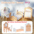Set of 24 brown miniature dollhouse furniture accessories for kids&