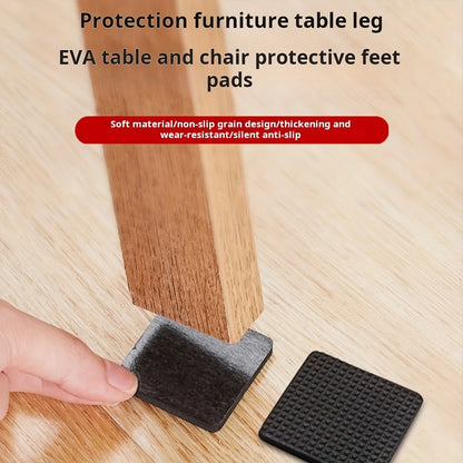 Self-adhesive furniture leg protector pad for chairs, anti-skid furniture foot pads, durable and easy to install.