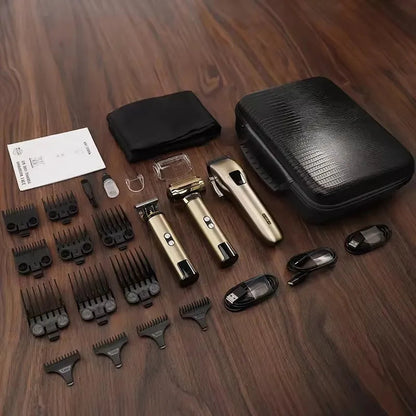 Maroon Asteria waterproof professional hair trimmer with nose trimming attachment, designed for precise hair and grooming care.