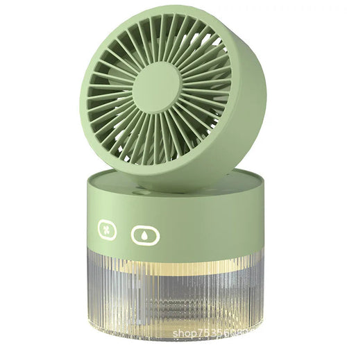Maroon Asteria USB mini spray cooling fan, foldable desktop turbine fan with cold air for home improvement and personal cooling.