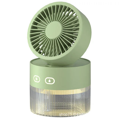Maroon Asteria USB mini spray cooling fan, foldable desktop turbine fan with cold air for home improvement and personal cooling.