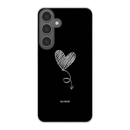 Olive Lemon Dark Heart Samsung Galaxy S24 Plus soft phone case with a dark heart design, protective and stylish for the Samsung S24 Plus.