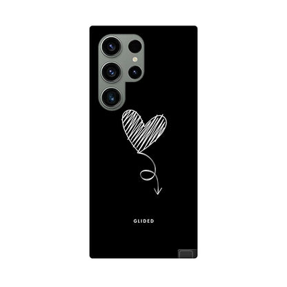 Dark Heart Samsung Galaxy S24 Ultra tough case by Olive Lemon, durable phone cover with a dark heart design.
