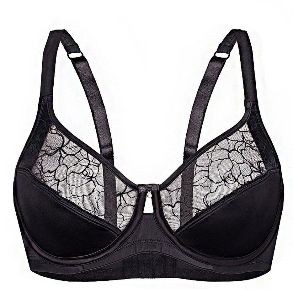 Sassa Marvelous Satin Semi-Sheer Bra by Lime Lucy featuring smooth satin fabric and delicate semi-sheer design for elegant lingerie.