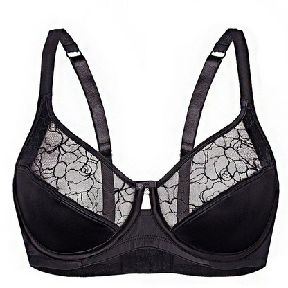 Sassa Marvelous Satin Semi-Sheer Bra by Lime Lucy featuring smooth satin fabric and delicate semi-sheer design for elegant lingerie.