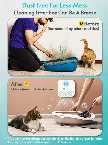 Smart Cat Litter Box Odor Purifier &amp; Deodorizer