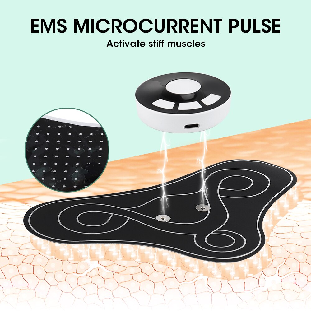 Maroon Asteria EMS electric massager stimulator for neck, back, and leg pain relief, designed for health care use.