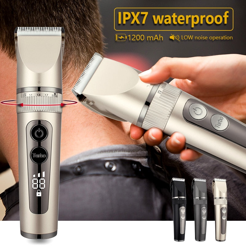 Maroon Asteria professional rechargeable hair clipper for men, electric razor suitable for hair grooming and trimming.