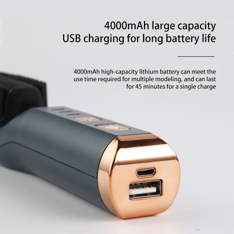 Maroon Asteria portable wireless hair straightener and curling iron with ion comb, USB charge, compact haircare device.