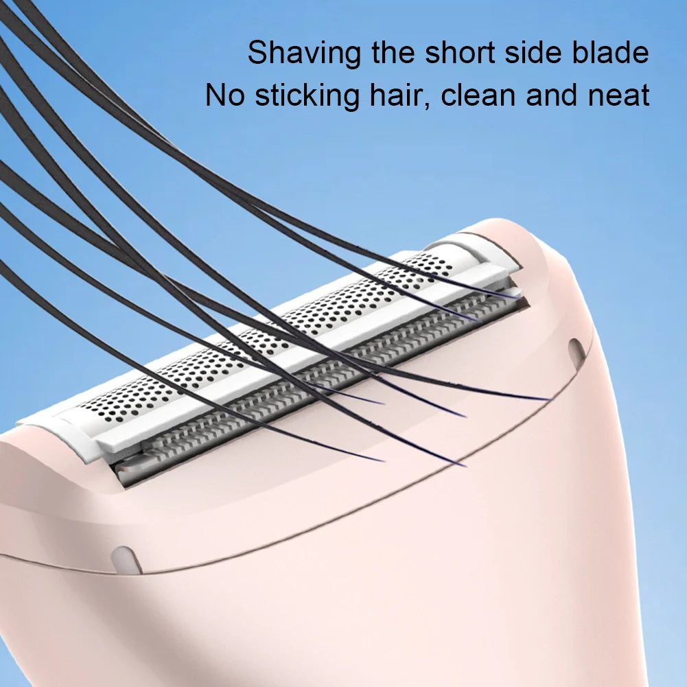 Maroon Asteria women’s 3-in-1 electric hair epilator and shaver, portable wireless hair removal device for women.