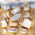 Set of 24 brown miniature dollhouse furniture accessories for kids&