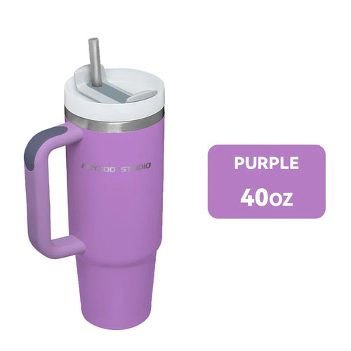 Stainless steel 900ml tumbler from Raspberry Eurybia, durable drinkware with a sleek design for hot and cold beverages.