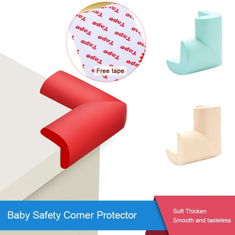 Set of 5/10 soft edge safety corner protectors for toddlers and infants, designed to prevent injuries on home furniture.