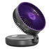 Maroon Asteria 6-inch foldable glow-in-the-dark fan, USB-powered desktop fan, quiet mute operation, ideal for home decor.