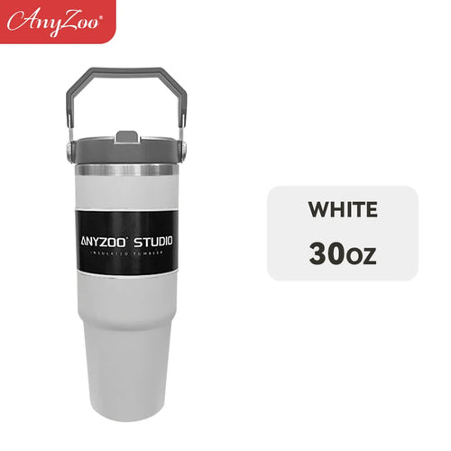 Raspberry Eurybia stainless steel 900ml tumbler with a sleek, matte finish, designed for hot and cold beverages.