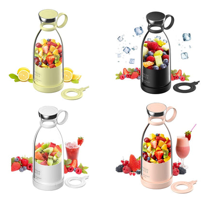Yellow Pandora portable on-the-go juicer blender for kitchen use, shown with its compact design and blending attachment.