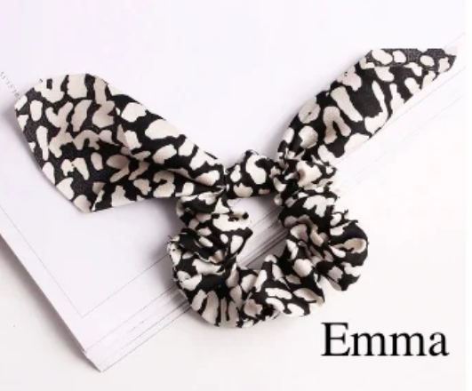 Green Athena chiffon hair scrunchie with soft, flowy fabric and gentle elastic for stylish hair accessories.