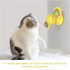Yellow Pandora Cats Whirling LED Balls for pets, showing colorful LED lights spinning inside playful cat toys.