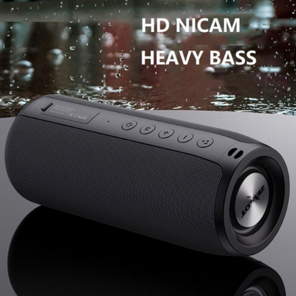 Yellow Pandora waterproof Bluetooth portable subwoofer with built-in sound box speaker for outdoor audio experiences.