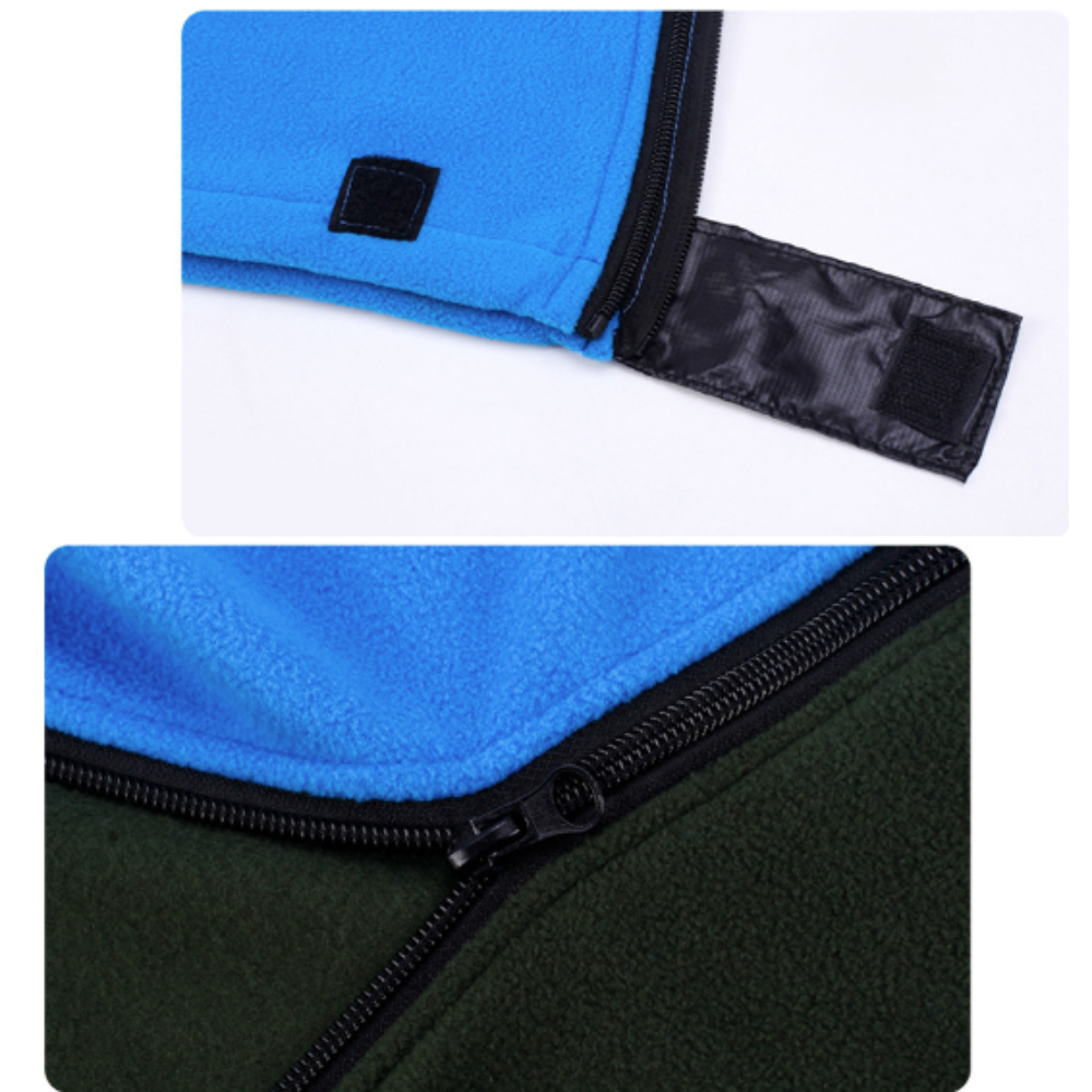 Yellow Pandora lightweight polar fleece camping sleeping bag spread open, showing soft fleece lining and compact design for outdoor camping.