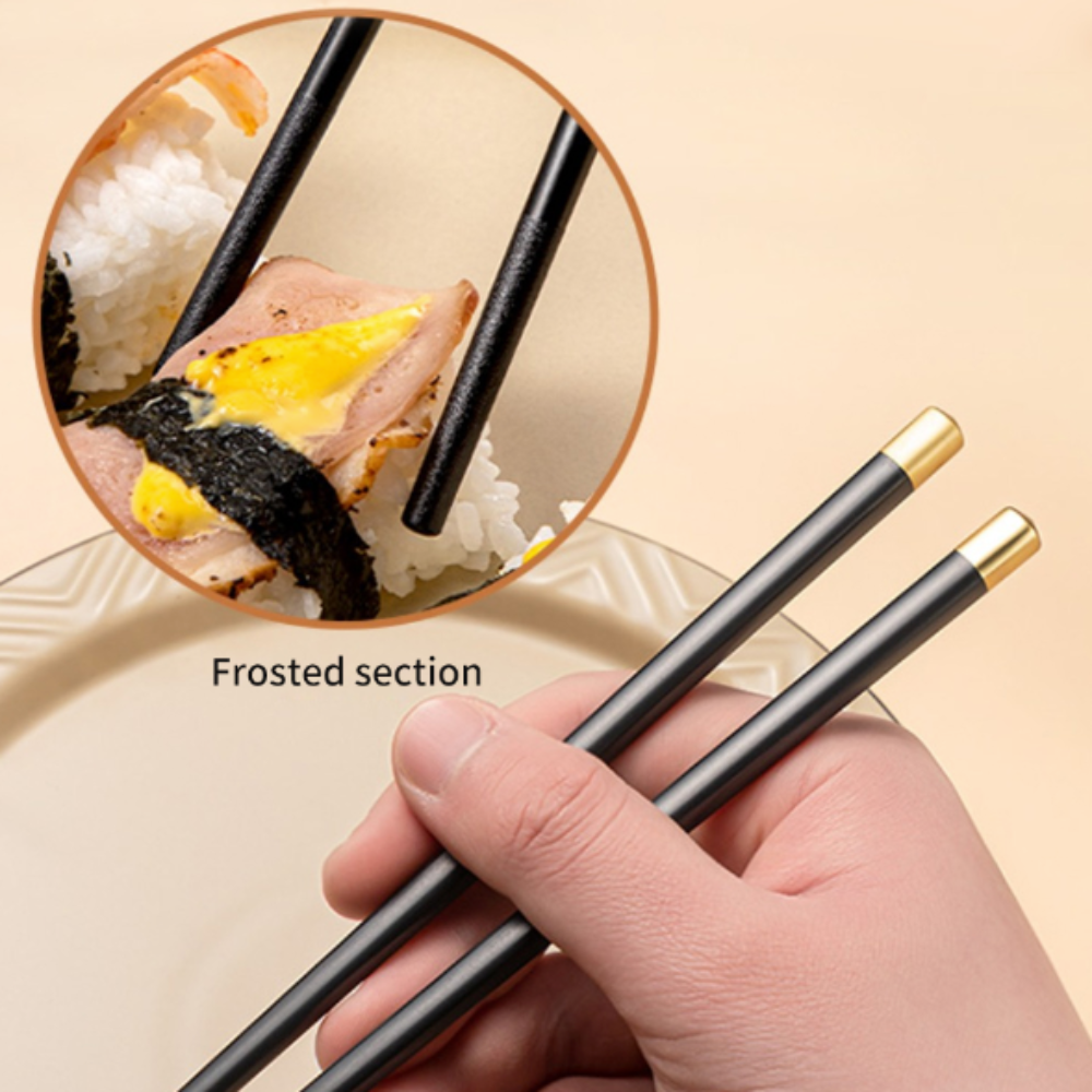 Elegant reusable kitchen chopsticks set by Yellow Pandora, featuring sleek design and eco-friendly materials for sustainable dining.