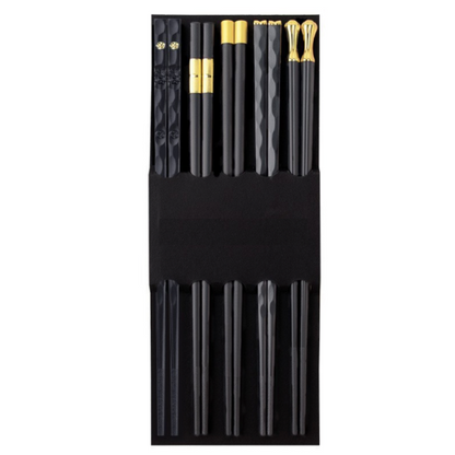 Elegant reusable yellow Pandora kitchen chopsticks set with sleek design, ideal for eco-friendly dining and Asian cuisine.