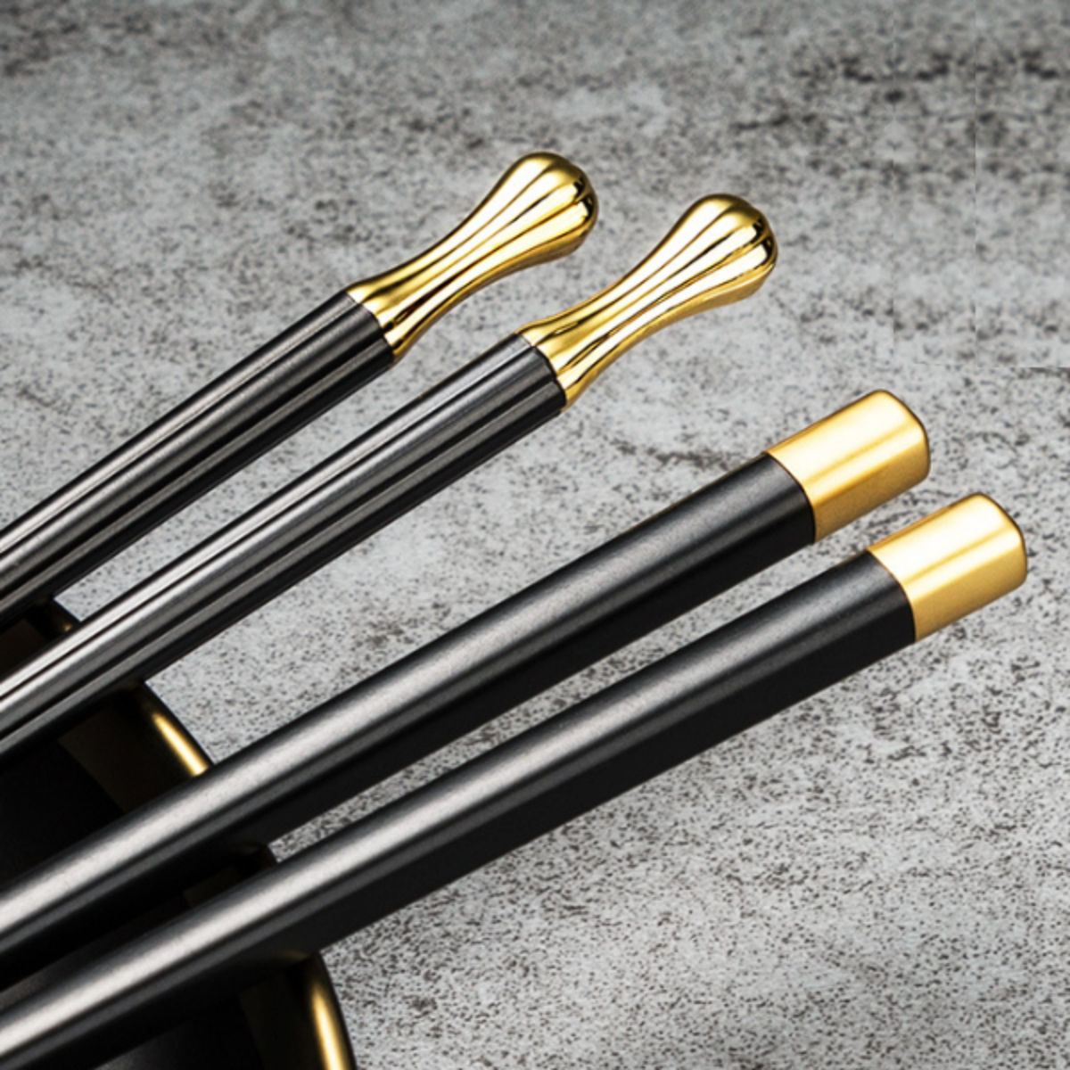 Elegant reusable Yellow Pandora kitchen chopsticks set with sleek design and eco-friendly material for sustainable dining.