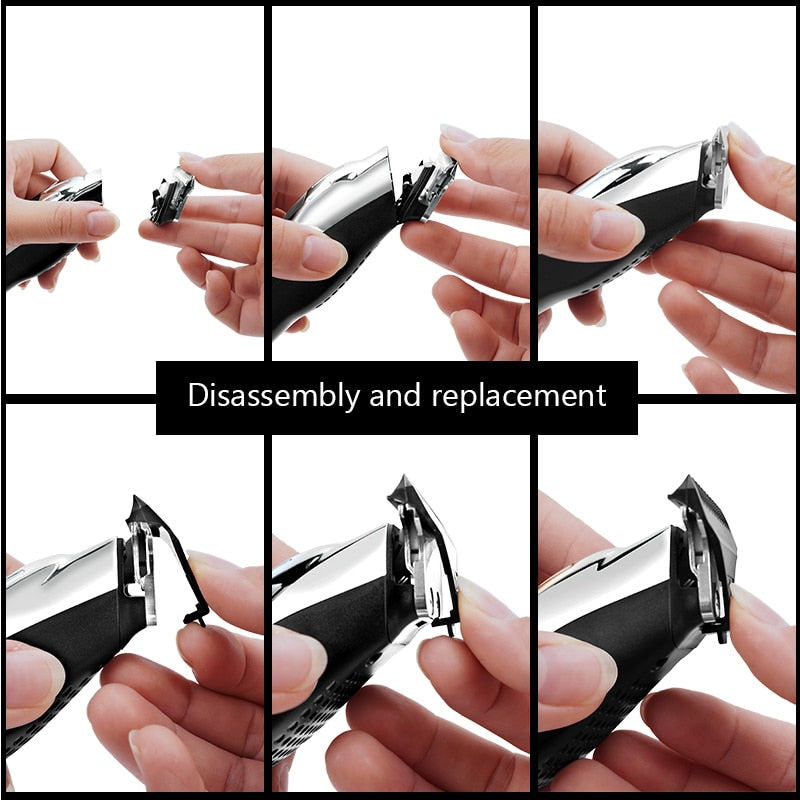 Maroon Asteria cordless electric hair clipper set with trimmer and shaver for precise hair cutting and grooming.