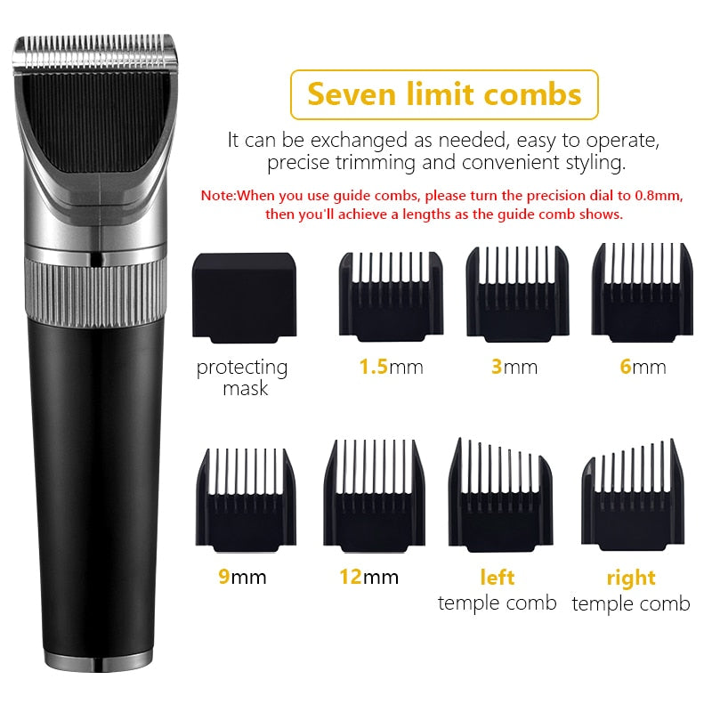 Maroon Asteria full body washable electric hair clipper with ceramic blades, professional fine hair cutting tool for grooming.