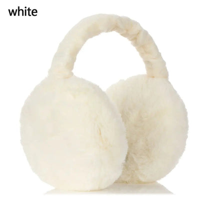 Maroon Asteria plush solid color earmuffs for women and men, stylish winter ear warmer with soft, cozy material.