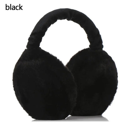 Maroon Asteria plush solid color winter earmuffs for women and men, cozy ear warmer hat for autumn and winter.