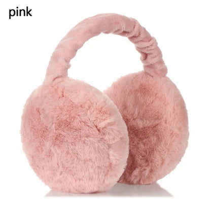 Maroon Asteria plush solid color autumn winter earmuffs for women and men, ear warmer hats for cold weather, cozy and stylish.