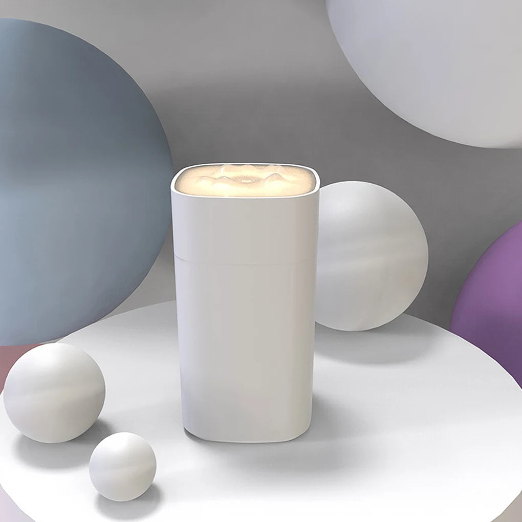 Maroon Asteria portable mini humidifier and aroma diffuser, small desktop mist sprayer, quiet and easy to use for home improvement.