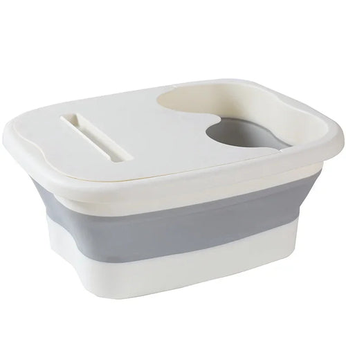 Pink Lucky foldable footbath massage bucket for soaking and spa foot treatments, featuring a collapsible design for easy use and storage.