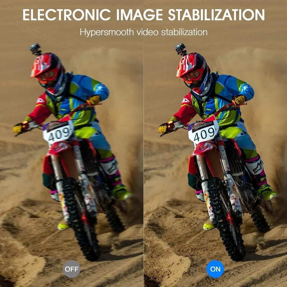 5K Action Camera Dual Screen 60FPS 4K Sports Cam Black